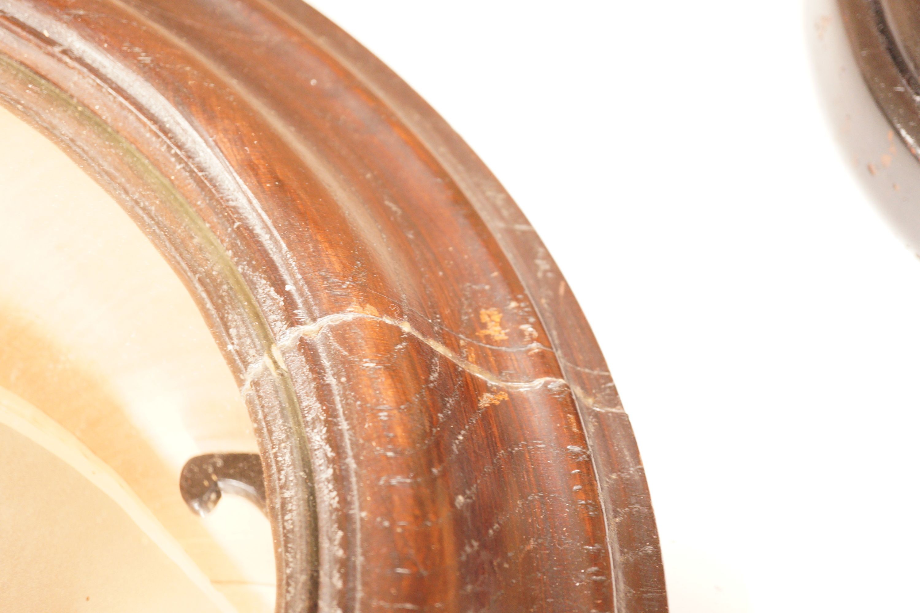 An unusual 19th century oval framed convex wall mirror, 44x54cm including frame